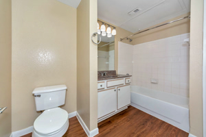 Photo of apartment unit bathroom